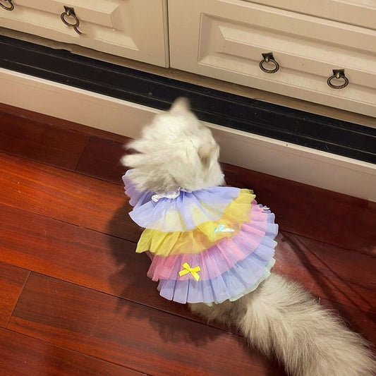 Layered Tulle Dress for Cats