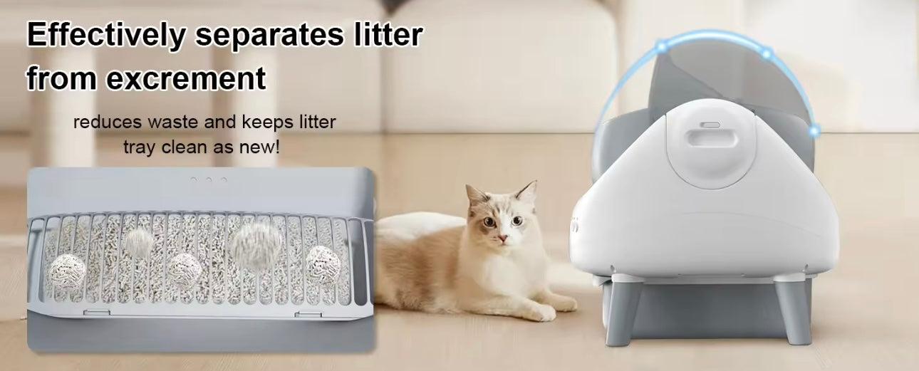 Grey Smart Automatic Cat Litter Box