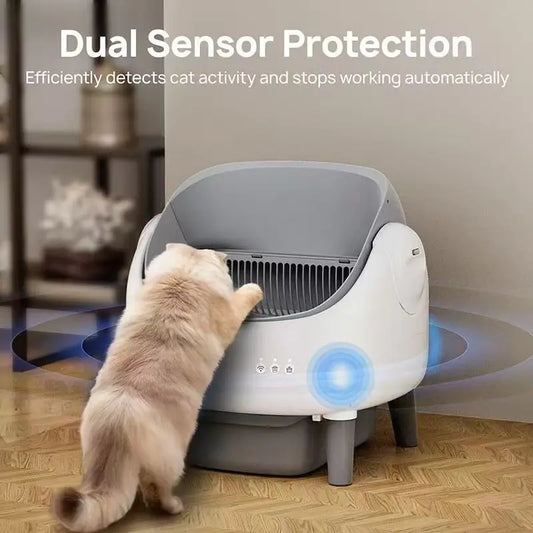 Grey Smart Automatic Cat Litter Box