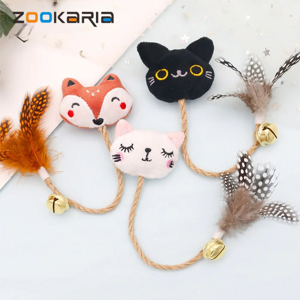Feathered Cat Toy with Bell