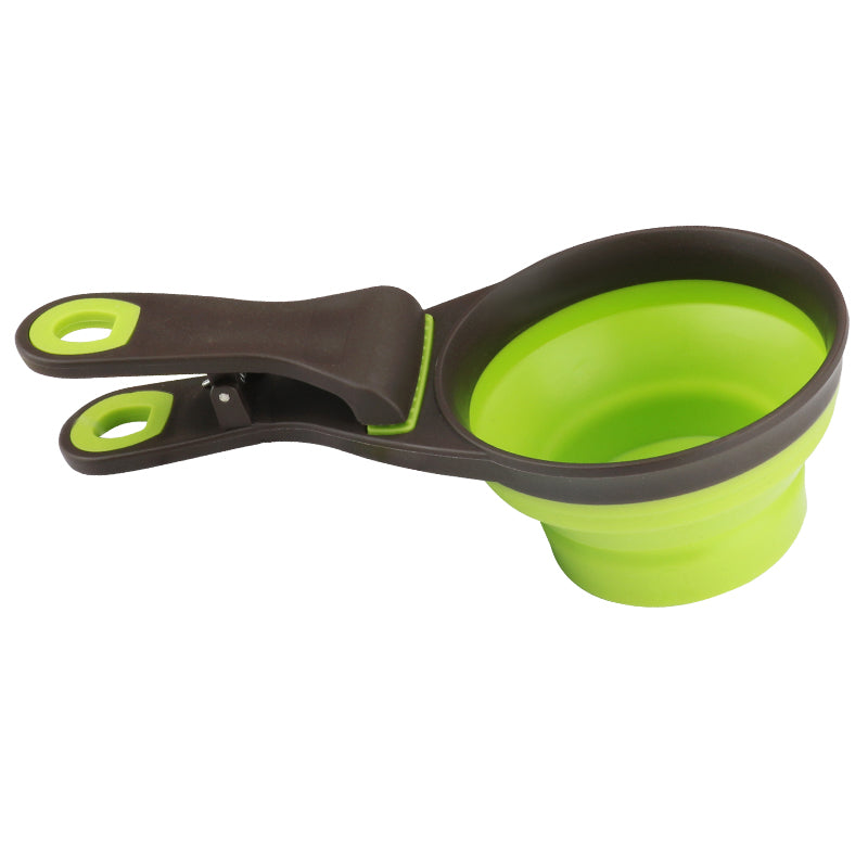 Silicone Portable Travel Bowl, Scoop and Clip