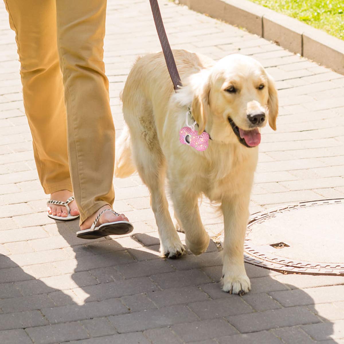 Pink Bling Waste Bag Dispenser