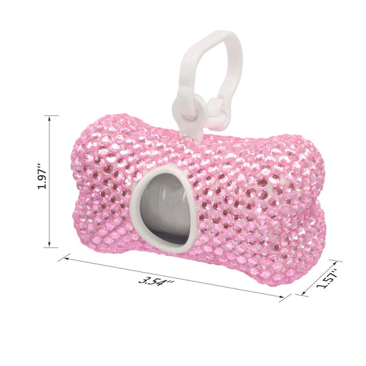 Pink Bling Waste Bag Dispenser
