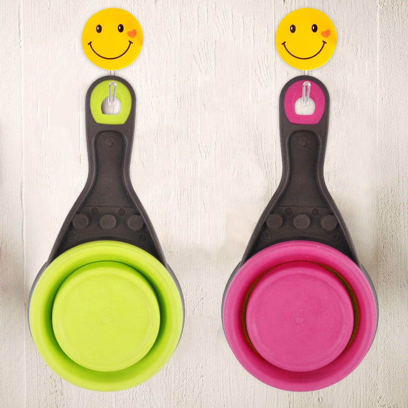 Silicone Portable Travel Bowl, Scoop and Clip