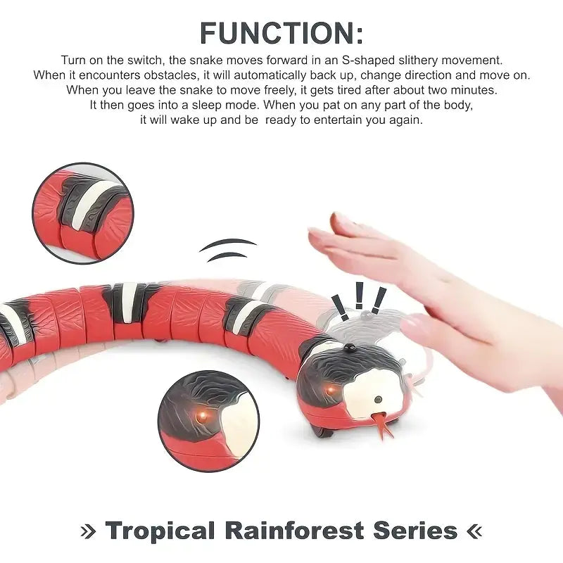 Interactive Snake Toy for Cats - rechargable