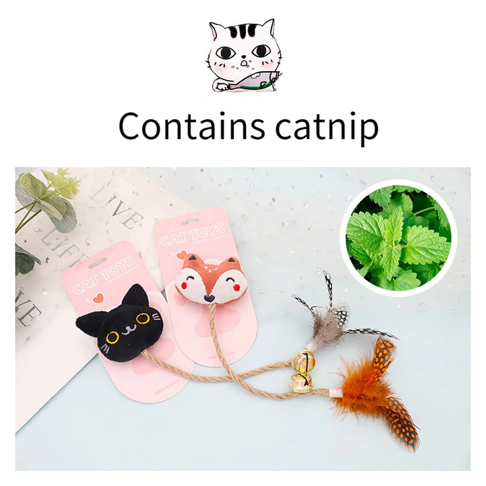 Feathered Cat Toy with Bell
