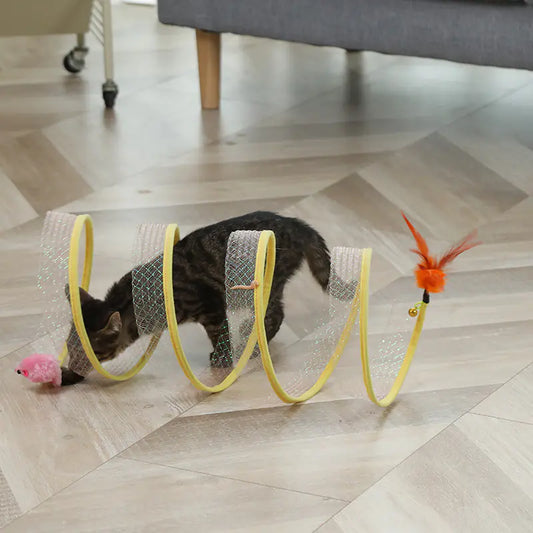 S Shaped Foldable Cat Tunnel