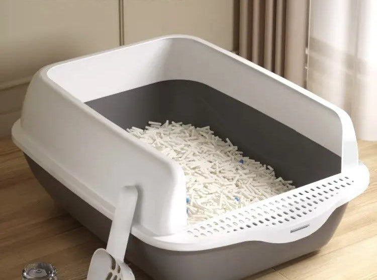 Semi-Enclosed Cat Litter Box