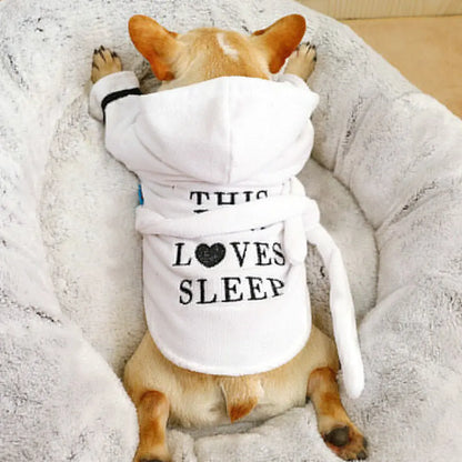 Hooded Dog Bathrobe