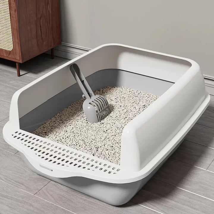 Semi-Enclosed Cat Litter Box