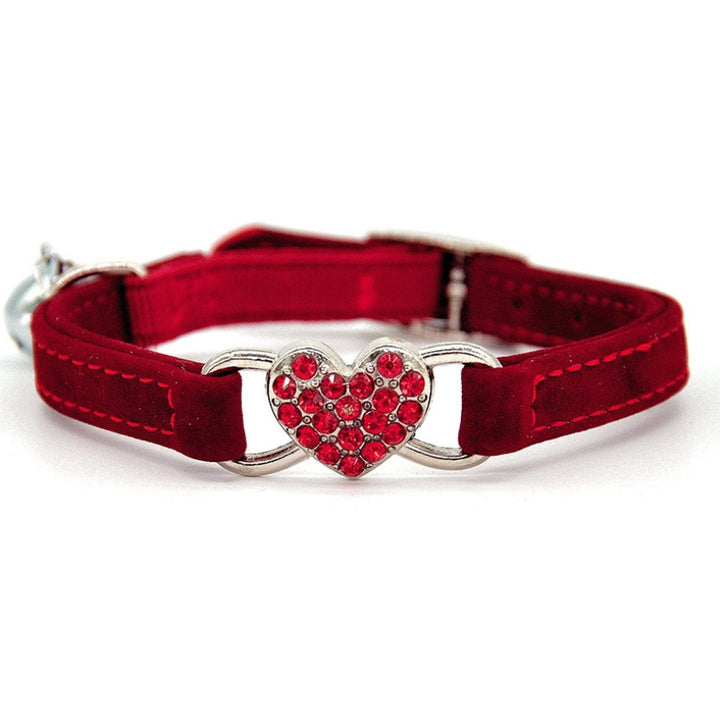 Crystal Heart Cat Collar