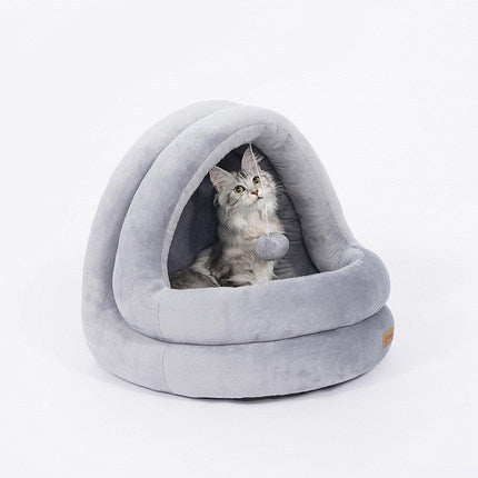 Comfy Cat Cave with plush ball
