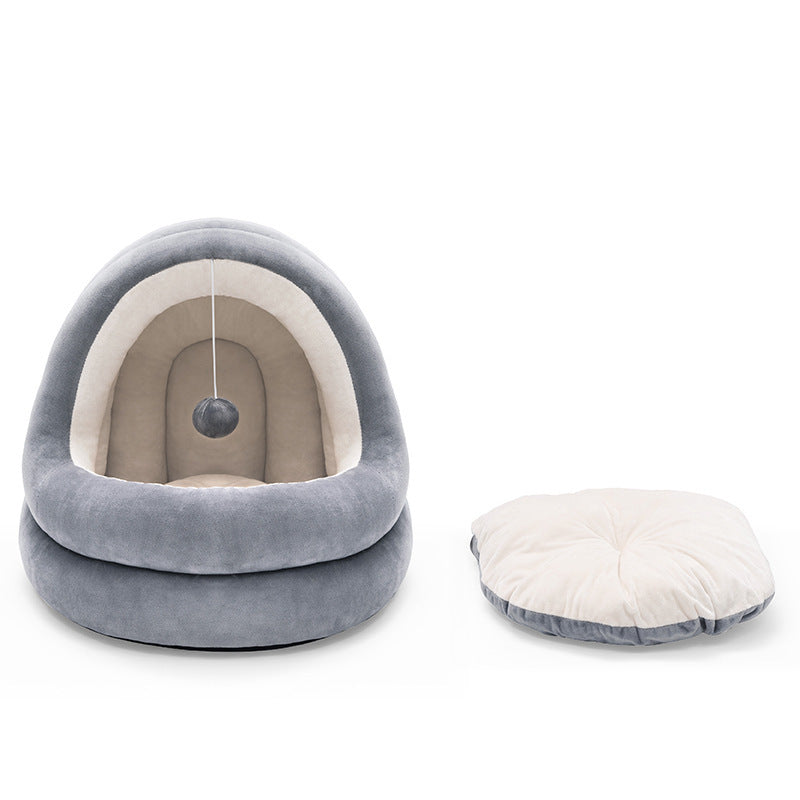 Comfy Cat Cave with plush ball