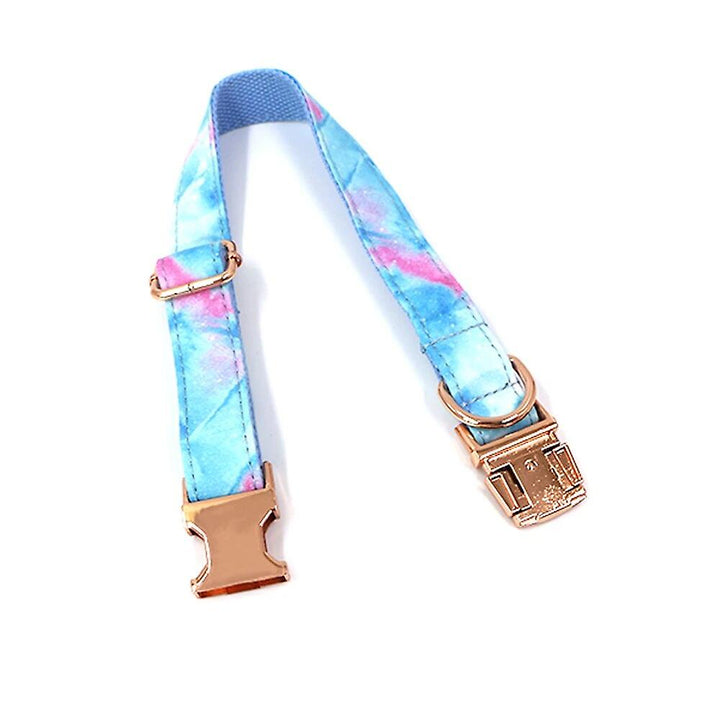 Sky Blue & Pink Collar and Leash Set