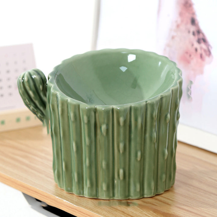 Elevated Ceramic Cactus Bowl