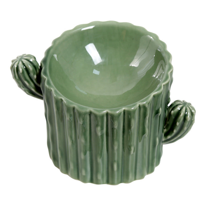 Elevated Ceramic Cactus Bowl
