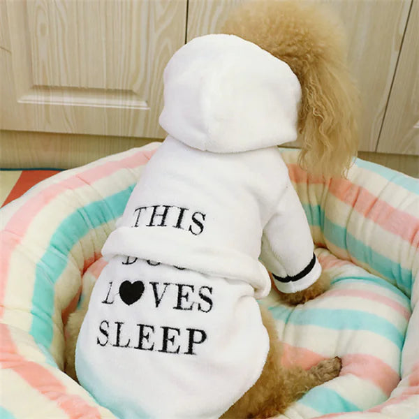 Hooded Dog Bathrobe