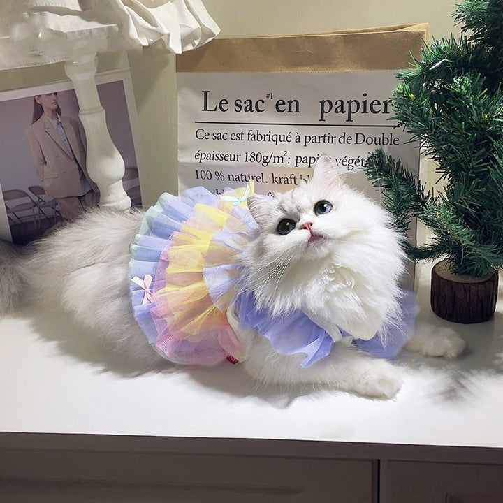 Layered Tulle Dress for Cats