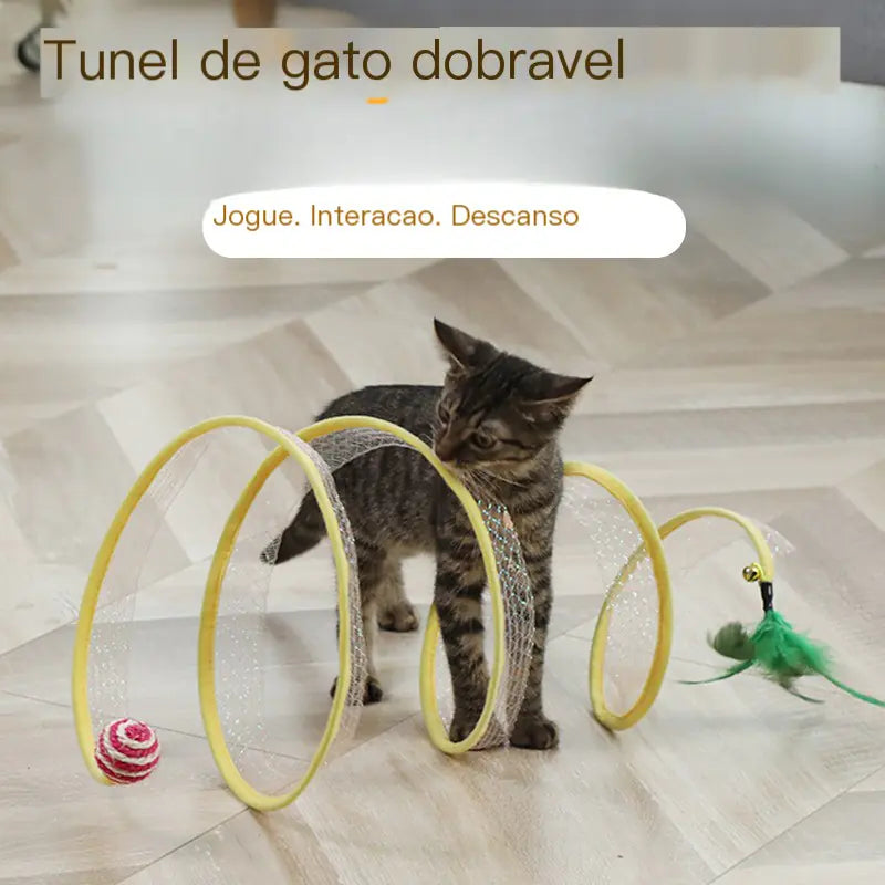 S Shaped Foldable Cat Tunnel