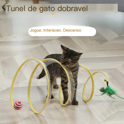 S Shaped Foldable Cat Tunnel