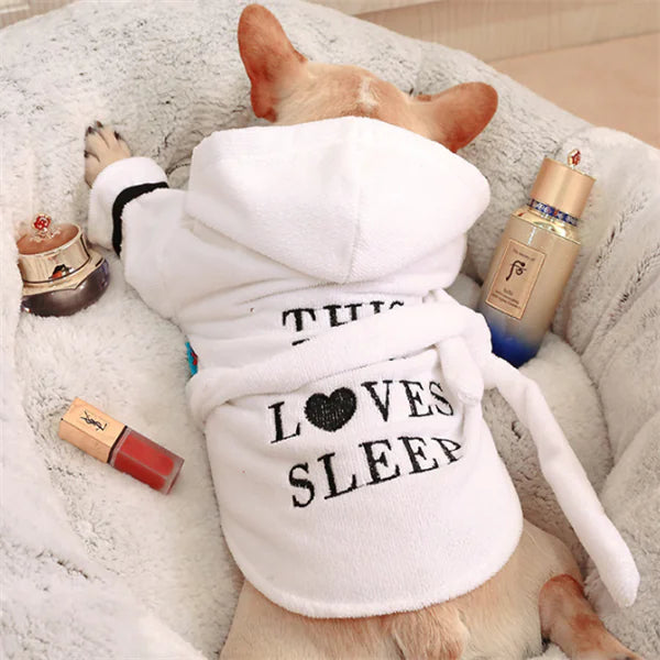 Hooded Dog Bathrobe