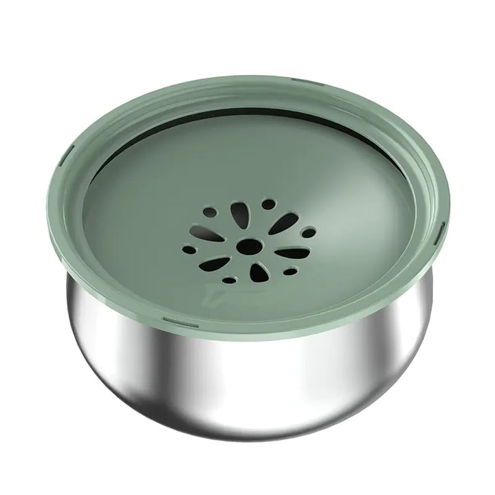 Stainless Steel Water Bowl with Splash Guard
