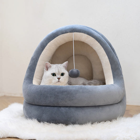 Comfy Cat Cave with plush ball