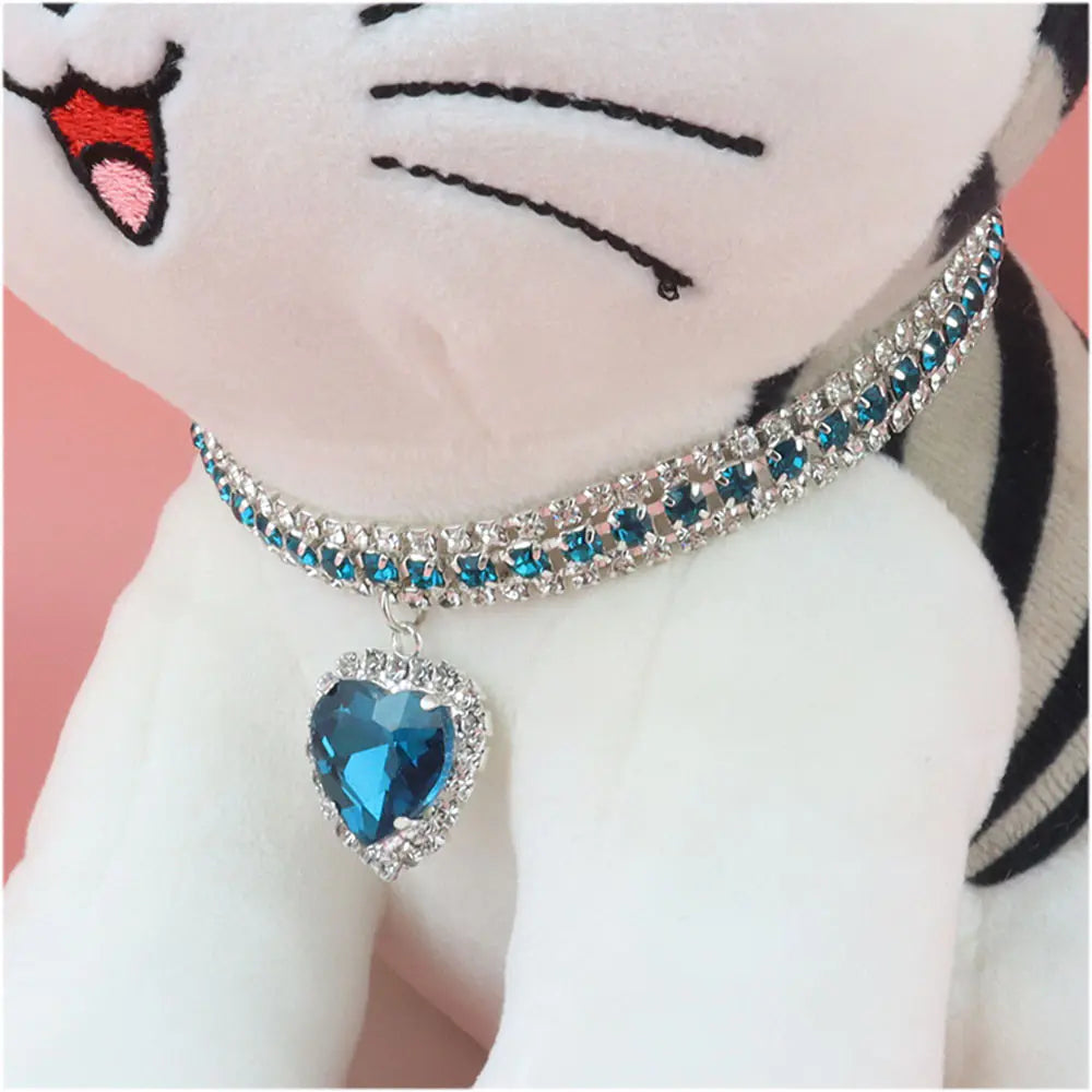 Cute Bling Rhinestone Cat Collar for Kittens