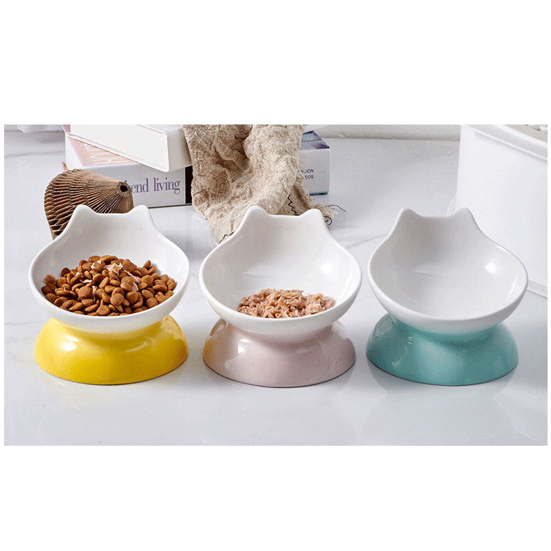 Ceramic Elevated Cat Bowl