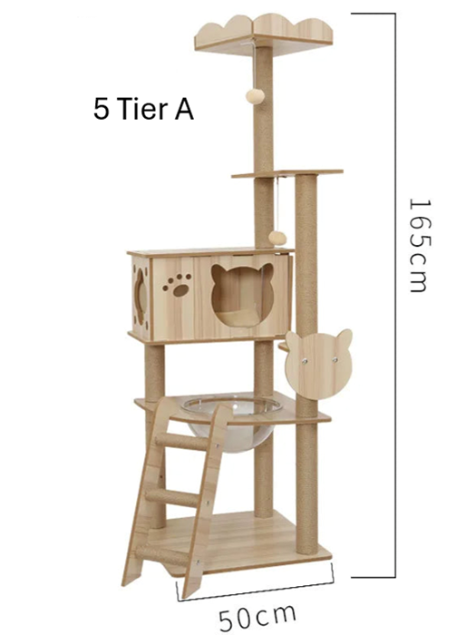 Wooden Cat Climbing Tree - Small to Large Size