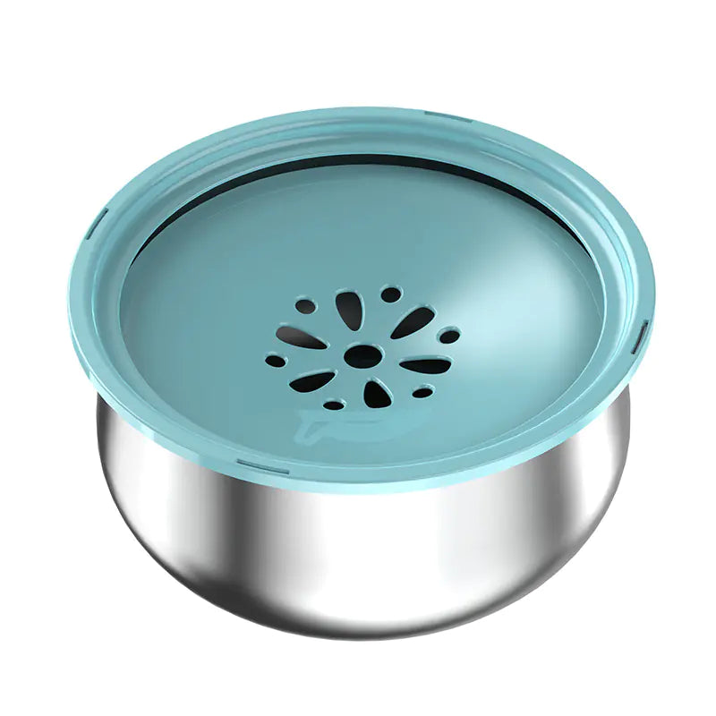 Stainless Steel Water Bowl with Splash Guard