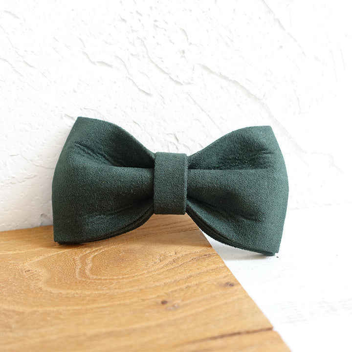 Green Collar, Bow and Leash Set