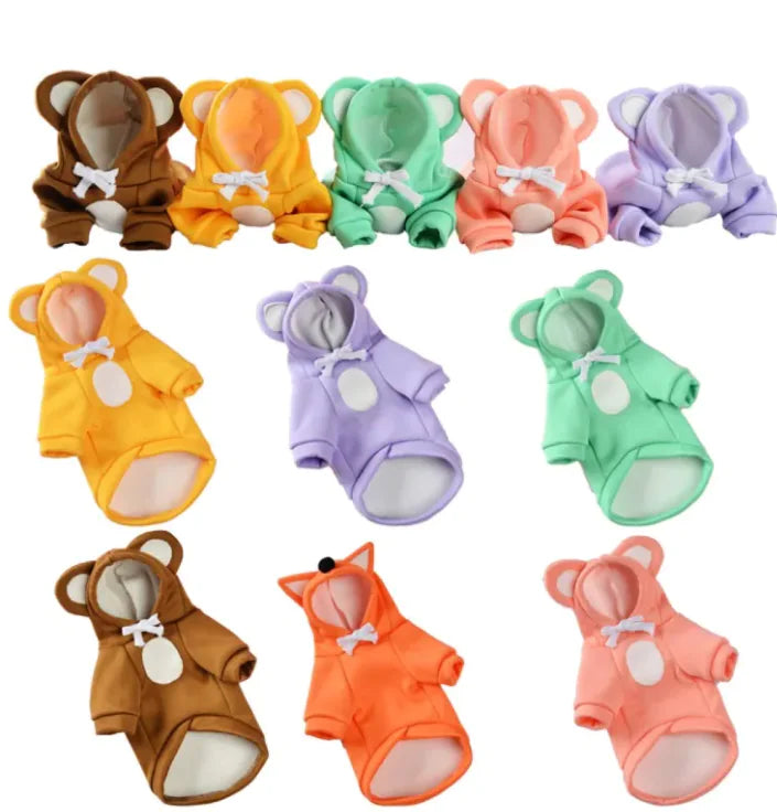 Coloured Hoodie with Ears