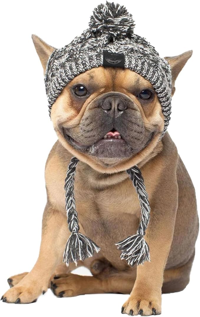 Fluffy Knitted Hat with PomPoms