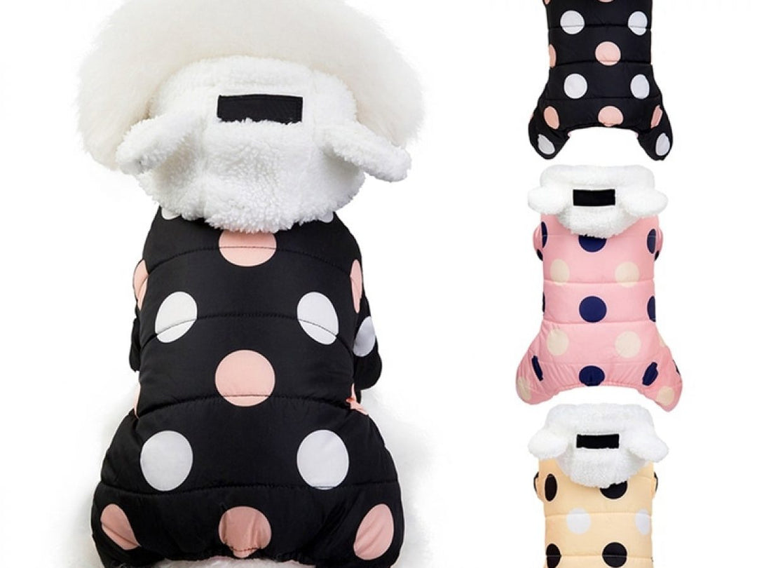 Polka Dot Hoodie Coat