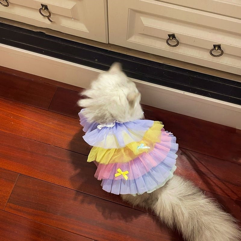 Layered Tulle Dress for Cats