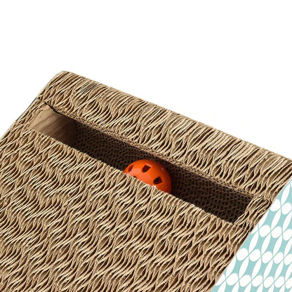 Double-Sided Cat Scratcher with Bell Ball Toy