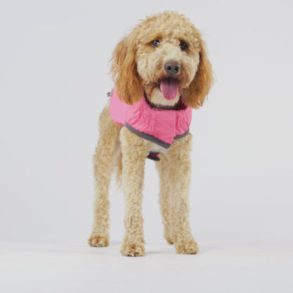 Reversible Elasto-Fit Raincoat - Pink