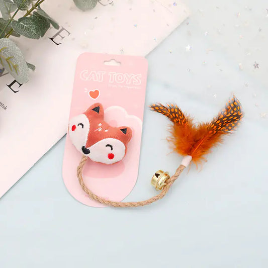 Feathered Cat Toy with Bell