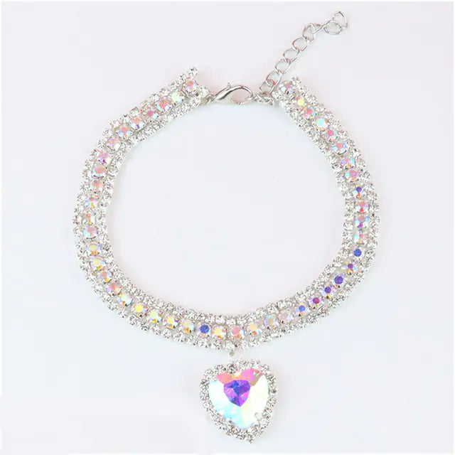Cute Bling Rhinestone Cat Collar for Kittens