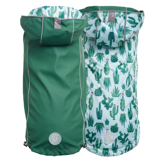 Reversible Elasto-Fit Raincoat - Green