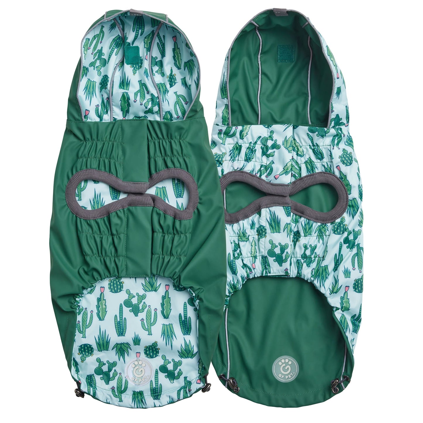Reversible Elasto-Fit Raincoat - Green