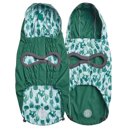 Reversible Elasto-Fit Raincoat - Green