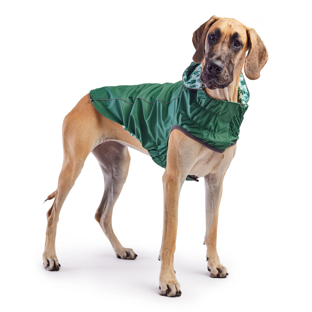 Reversible Elasto-Fit Raincoat - Green