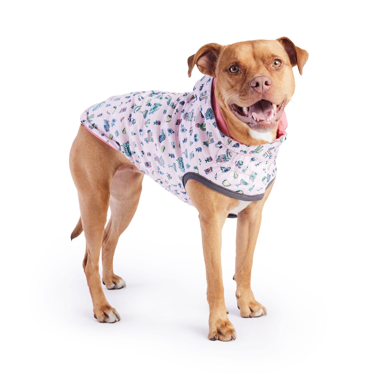 Reversible Elasto-Fit Raincoat - Pink