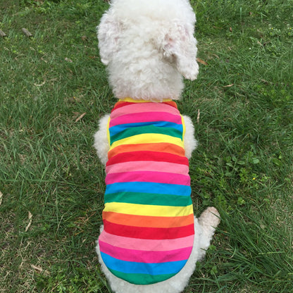 Rainbow Stripe Pet Shirt