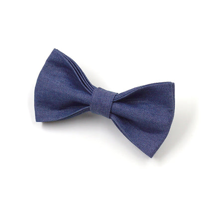 Dark Blue Denim Bow, Collar Leash and Bag