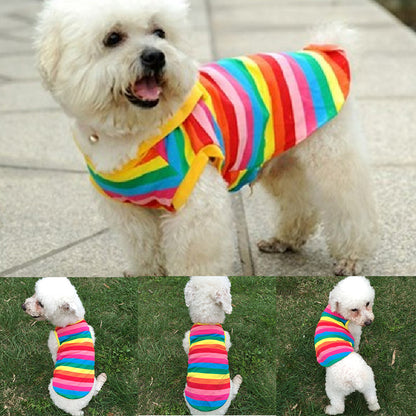 Rainbow Stripe Pet Shirt