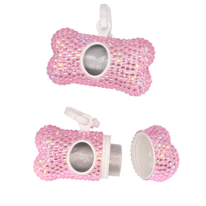 Pink Bling Waste Bag Dispenser