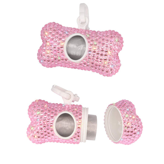 Pink Bling Waste Bag Dispenser